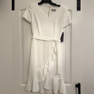 Elegant White Ruffle Dress